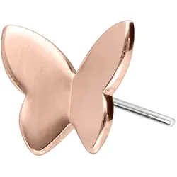 14 Karat Gold Aufsatz mit Titan Push Pin SCHMETTERLING