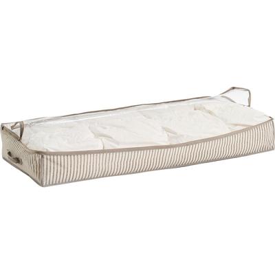 Aufbewahrungstasche ZELLER PRESENT "Stripes", beige (natur), B:46cm H:15cm T:104cm, Polypropylen, Taschen, Vlies, beige
