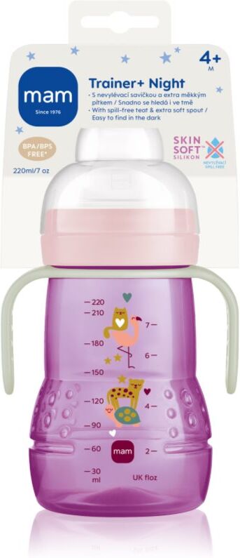 MAM Trainer Night bouteille Violet 4m+ 220 ml