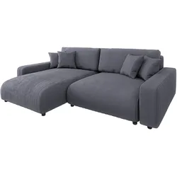 ECKSOFA Emma Grau Cord - Ottomane links