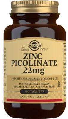 Solgar Picolinato de Zinc 22mg 100comp