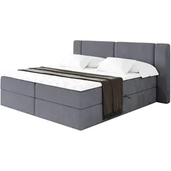 BOXBETT mit Matratze H3 - EVON - 180x200 cm Dunkelgrau