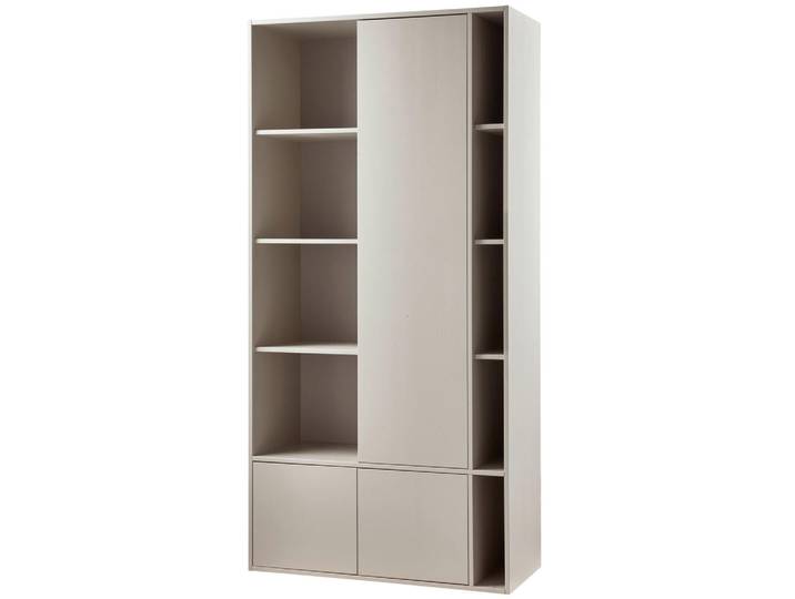 Livetastic Mehrzweckschrank Settle down, Grau, Holz, Kiefer, massiv, 6 Fächer, 108x218x44 cm, stehend, Waschküche, Mehrzweckschränke