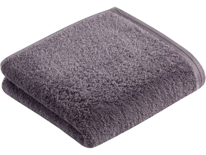 Handtuch VOSSEN Vegan Life , grau (dunkelgrau), B:60cm L:110cm, Webfrottier, Obermaterial: 100% Baumwolle, Handtücher, Handtuch, 100% vegan