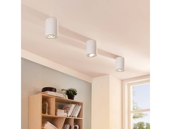 Deckenlampe Jolina Arcchio, dimmbar, weiß / opal, für Flurbereich, Aluminium, Modern, Deckenlampe
