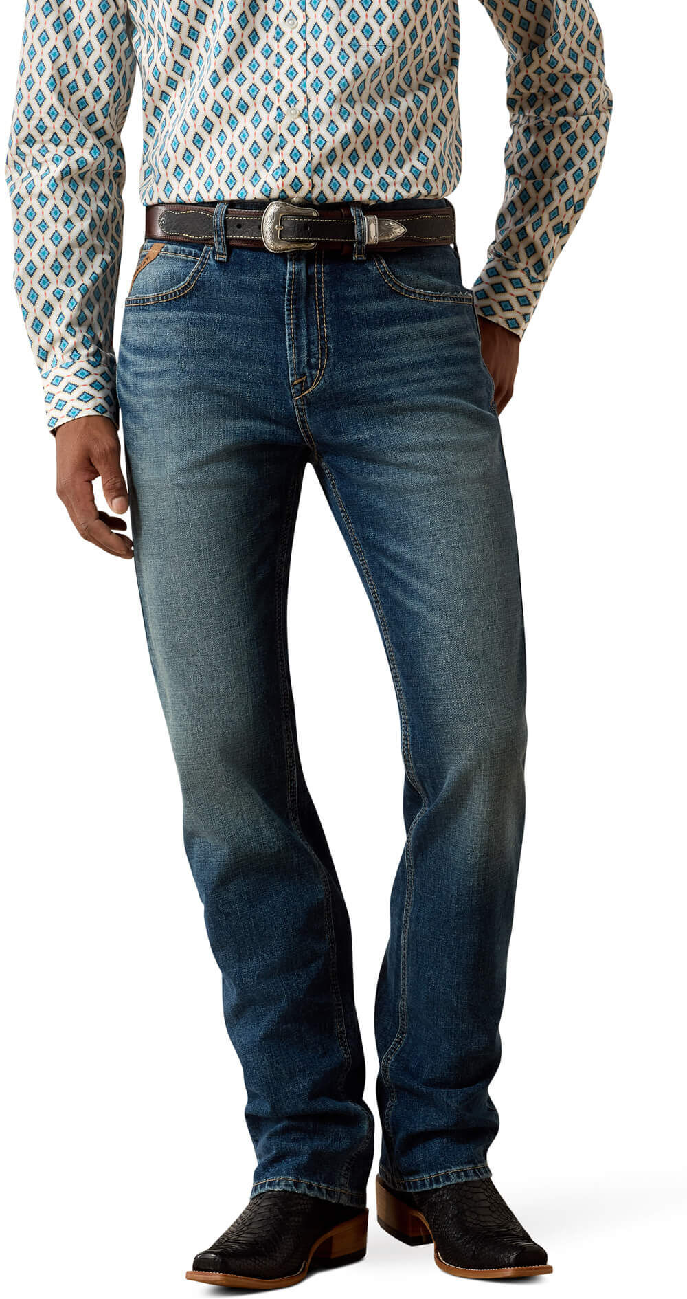Men's M7 Slim Trent Classic Rise Straight Leg Jeans in Rutherford, Size: 36 X by Ariat