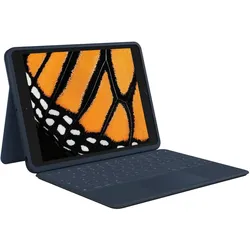 Logitech Rugged Combo 3 Touch (DE, Apple iPad 2019 (7. Gen), Apple iPad 2020 (8. Gen), Apple iPad 2021 (9. Gen)), Tablet Tastatur, Blau