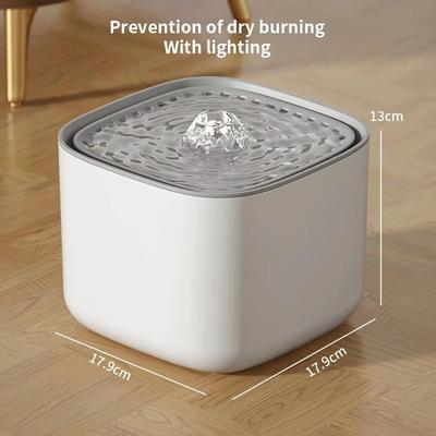Inspired Finds 3L Smart Pet Water Fountain Automatic USB Cat Water Dispenser With Quiet Circulating Filter & Motion Sensor white Upgrade