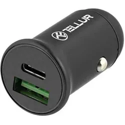 Tellur Car Charger PD60W QC30W FCC7 black, Auto Adapter, Schwarz