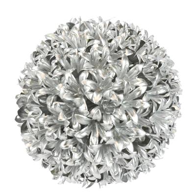 Kunstpflanze I.GE.A. "Deko-Kugel Buchskugel", silber, B:12cm H:12cm L:12cm, Kunststoff, Kunstpflanzen, Kunstpflanze, Künstliche Kugel Tischdeko Hochzeitsdeko Weihnachtsdeko Adventsdeko