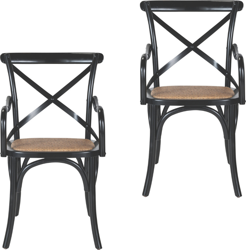 Signature Set van 2 Bistrot bridge fauteuils van massief hout met webbing