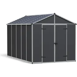 Palram, Gartenhaus + Gartenschrank, Gerätehaus Rubicon 227x377cm Grau