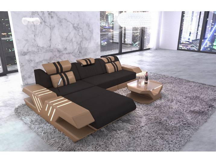 Couch Venedig L-Form in Stoff