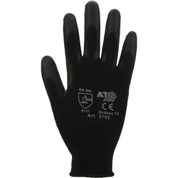 Feinstrickhandschuh mit PU-Beschichtung schwarz 11