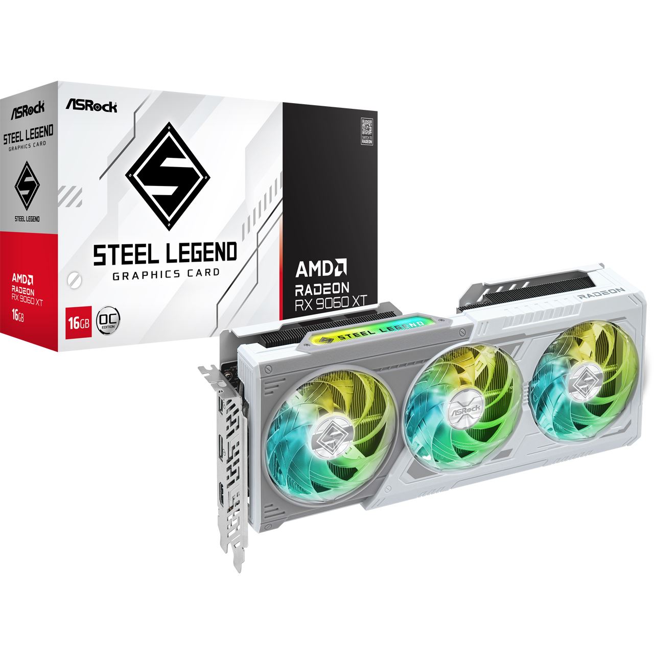 16GB ASRock Radeon RX 9060 XT Steel Legend OC Aktiv PCIe 5.0 x16 (Retail)