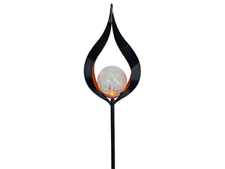 Näve Solar-Gartenstecker Fire Metall, Kunststoff 12,5 x 6,0 x 95,0 cm Outdoor-Skulptur Gartenleuchte