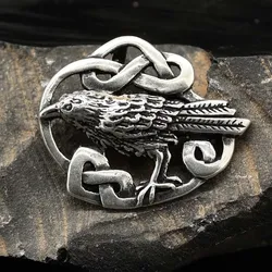 Drachensilber Rabe keltischer Schmuck Anhänger aus Silber 925 - Silber
