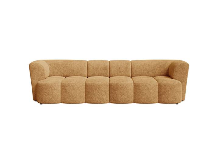 Milino Viersitzer-Sofa, Gold, Kunststoff, 4-Sitzer, 307x84x107 cm, Rücken echt, Wohnzimmer, Sofas & Couches, Sofas