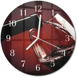 WANDUHR aus Glas Ø30 cm - Weinglas