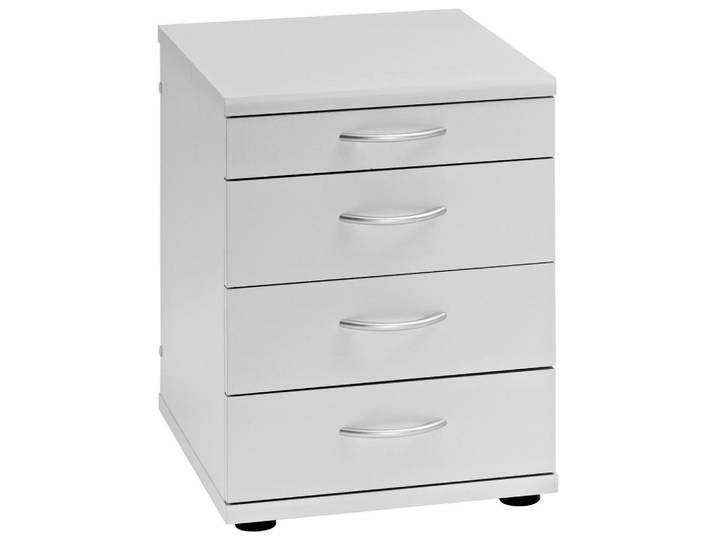 Rollcontainer Holzdekor Hellgrau Serie 41,6x53,4x50 cm