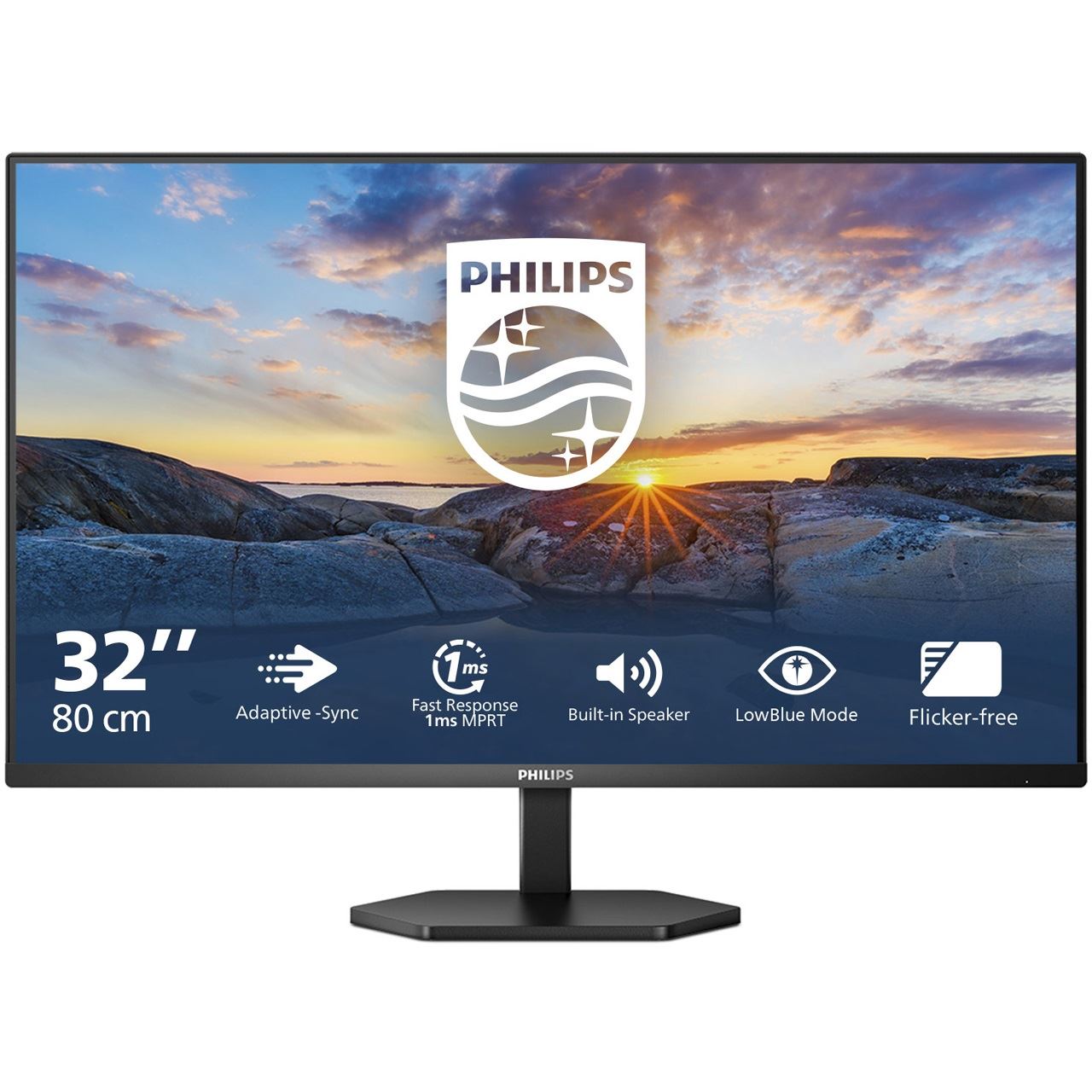 31.5" (80,01cm) Philips 3000 32E1N3100LA/00 schwarz 1920x1080 1xVGA / 2xHDMI 1.4