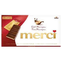 Merci Tafelschokolade »Edel-Marzipan« 4 Stück / 112 g