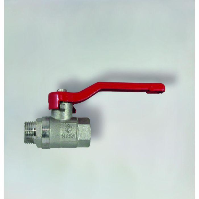 Fukana Kugelhahn mit Hebelgriff 53191 rot, AG x IG 1/2", DIN 50930-6
