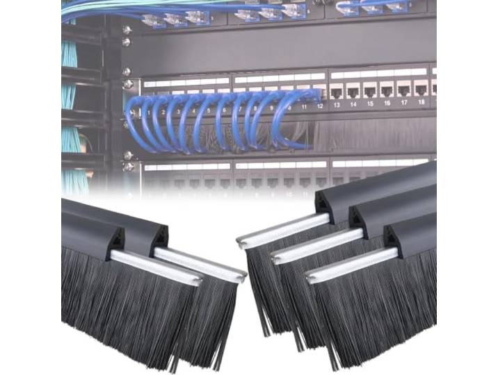 bürstendichtung Schrank-Staubdichtung, Nylonbürste, 10, 25, 30, 50, 60 Mm Borstenhöhe, Austauschbare Kanalmontage-Bürstenleiste Mit Hoher Dichte(10 PCS,H 60 MM)