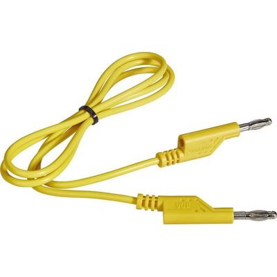 VOLTCRAFT Messleitung Lamellenstecker 4mm Lamellenstecker 4mm 1.00m Gelb 1St.