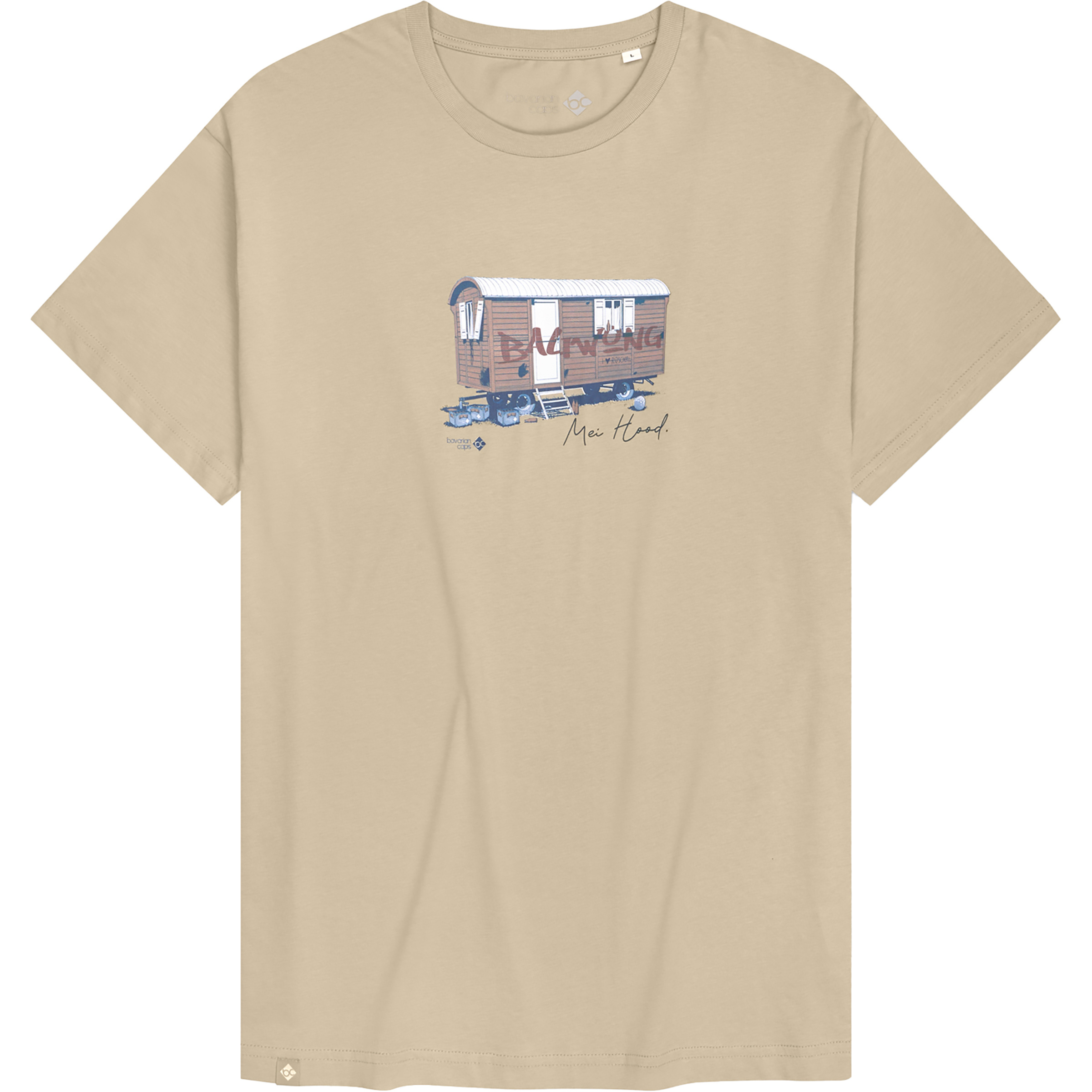 Bavarian Caps Bauwong Herren T-Shirts beige Größe M Lifestyle Hautfreundlich