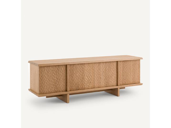 AM.PM Buffet 4 portes en chêne et plaqué, Gouge Beige