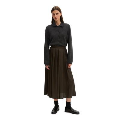 Webrock MARC O'POLO "aus fließendem Viskose-Satin", Damen, Gr. 40, braun (burnt coffee), Obermaterial: 100% Viskose, unifarben, lässig geschnitten, Röcke