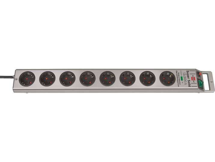 Brennenstuhl Super-Solid 13.500A Überspannungsschutz-Steckdosenleiste 8-fach silber 2,5m H05VV-F 3G1,5, 1153340318