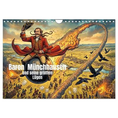 Baron Münchhausen und seine größten Lügen (Wandkalender 2027 DIN A4 quer), CALVENDO Monatskalender