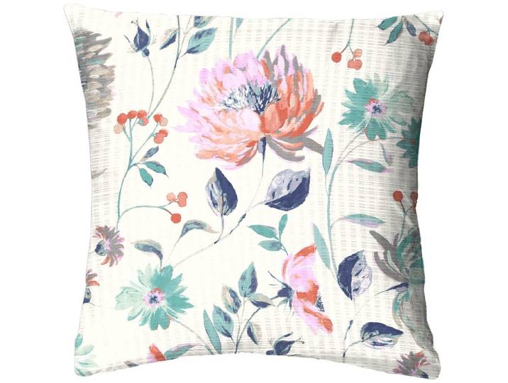 Home Fashion Kopfkissenbezug Blumen 65x65 cm