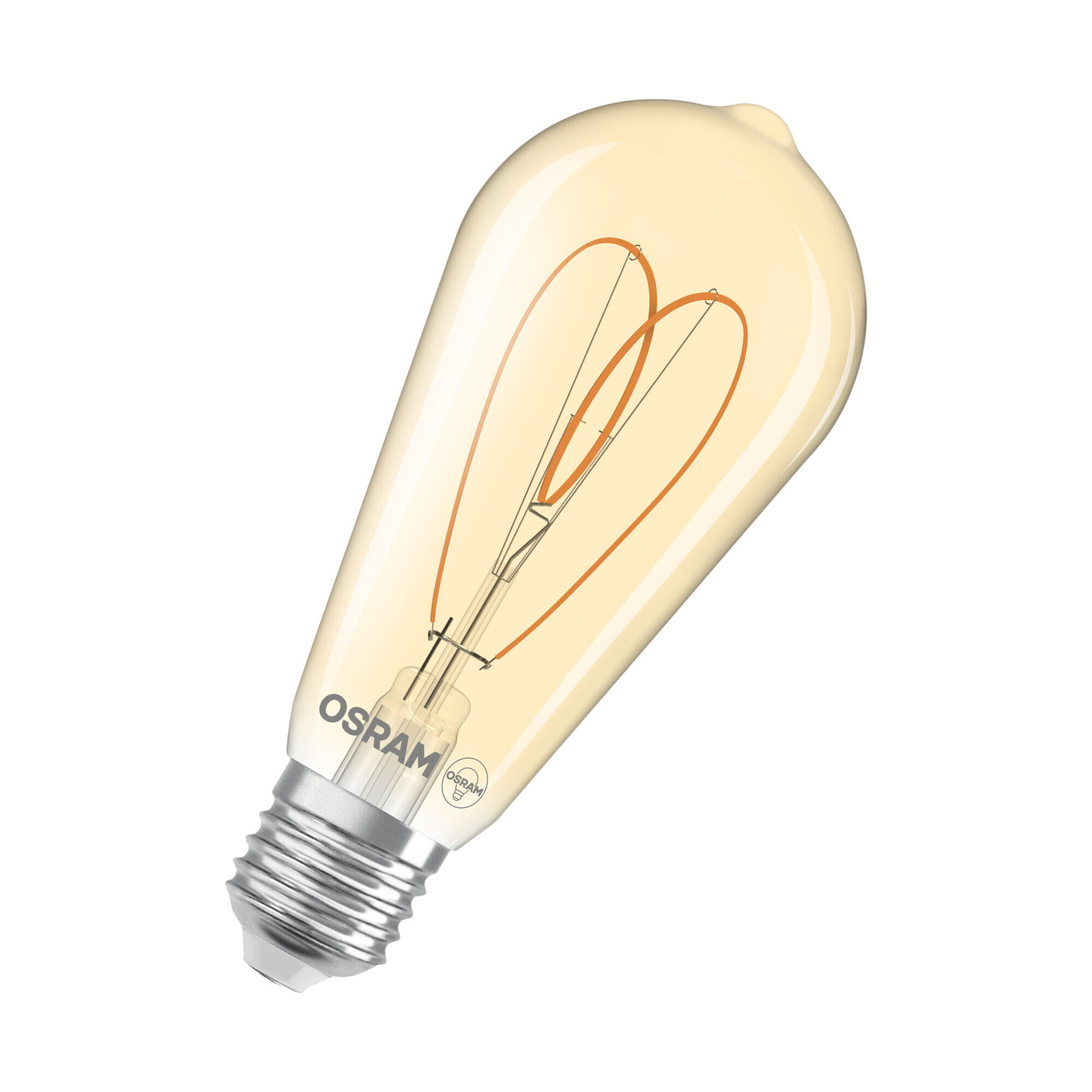 Osram Vintage 1906 Edison LED-lamp, Goudkleurig Glas, E27, 8W, 806 Lumen, Dimbare Warmwitte Lamp