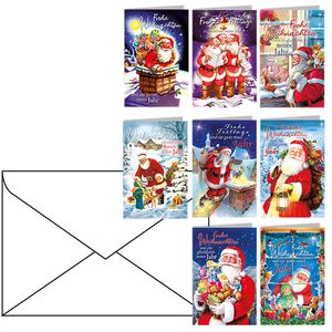 Böttcher-AG Weihnachtskarte 99sk5539, sortiert, 115 x 175 mm, Klappkarte, mit Umschlag, 100 Stück