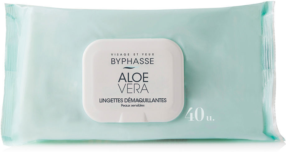 Byphasse Lingettes Démaquillantes Aloe Vera 40 unités