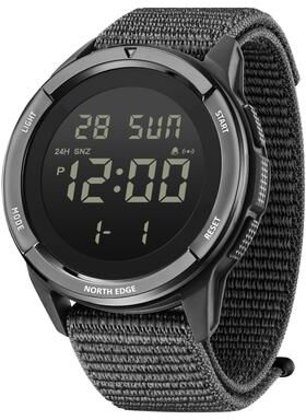 Everyday Crate NORTH EDGE TERRAX Outdoor Sports Watch Waterproof Tactical Military Watch With Nylon Strap black