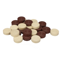 Halmakegel.com Damespielsteine - Mühlesteine - Holz - Ersatzset- 25 mm 241683