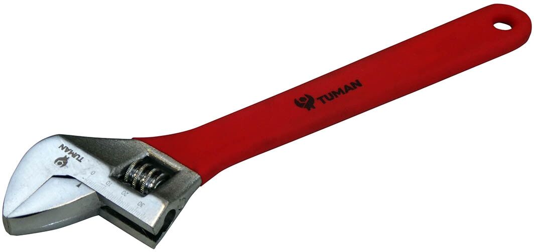 TUMAN Llave Ajustable Acero 200 mm - 8". Rojo