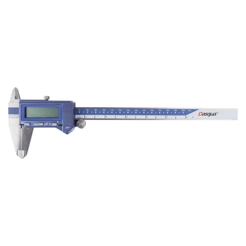 Dasqua 2015-2410 Ölbeständiger IP67-Digitalmessschieber Messbereich (max.): 200mm Edelstahl 1St. (20 cm) (2015-2410)