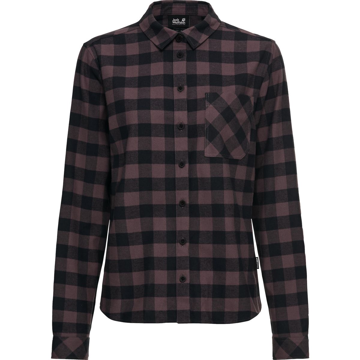 Jack Wolfskin Lite Flannel Shirt W check sheer plum (T0600) M A66471_T0600_A08