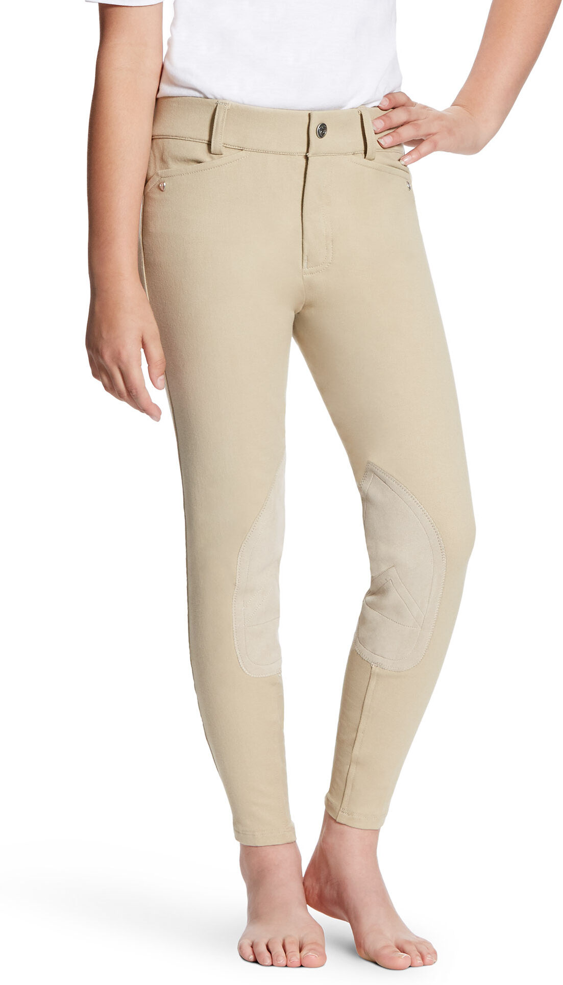 Kid's Heritage Knee Patch Breech Pants in Tan, Size: 14 Regular by Ariat