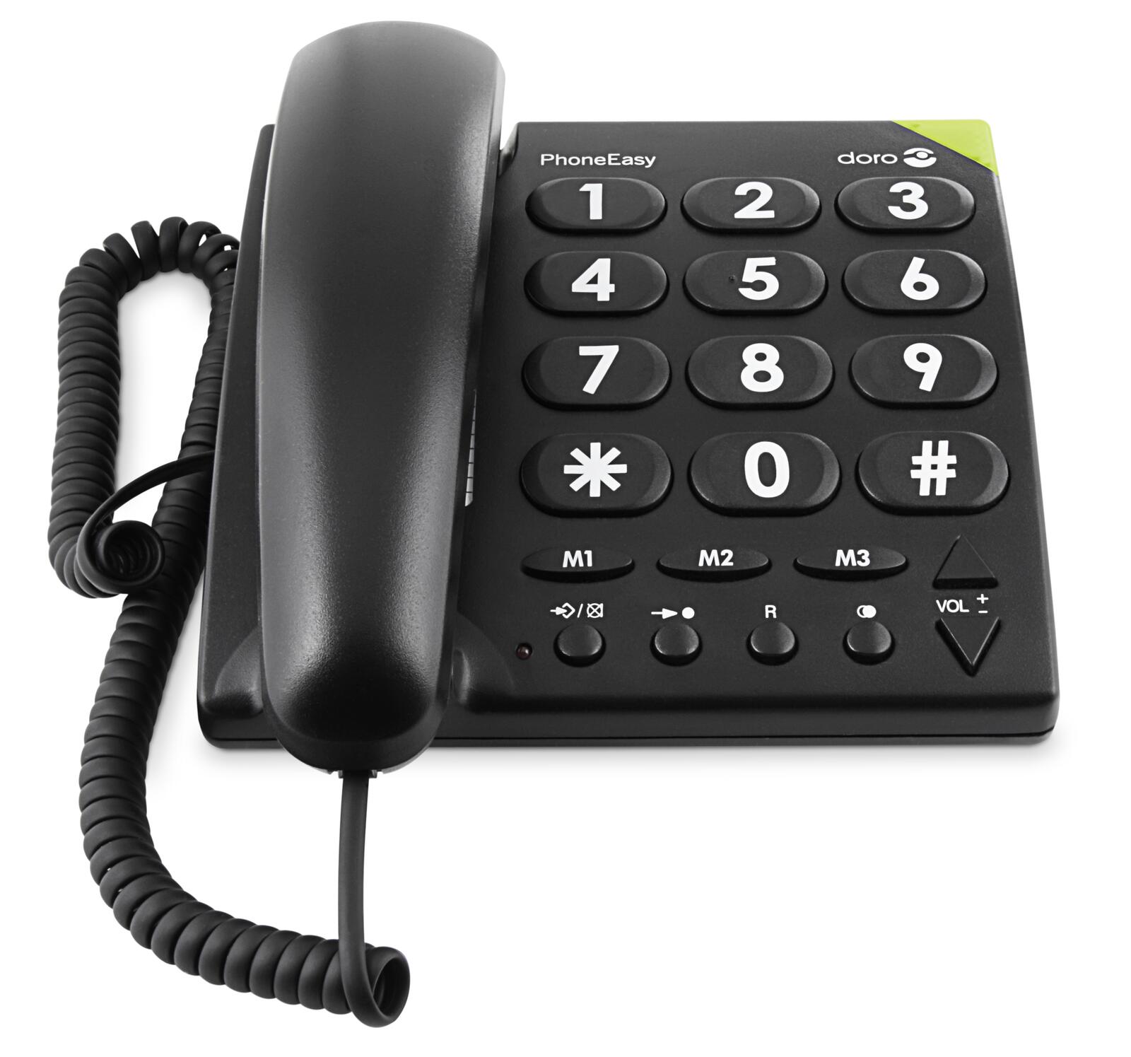 doro Phoneeasy 311c Schnurgebundenes Telefon schwarz 380001