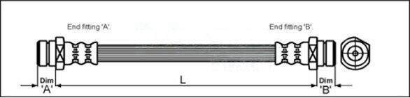 Metzger Autoteile Bremsschlauch 4113305 Für Mazda