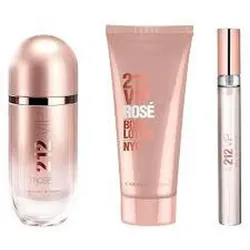 Carolina Herrera 212 Vip Rose Eau De Parfum 80ml Loción Corporal 100ml Eau De Parfum 10ml