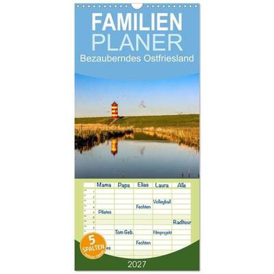 Familienplaner 2027 - Bezauberndes Ostfriesland mit 5 Spalten (Wandkalender, 21 x 45 cm) CALVENDO