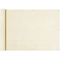 vidaXL Balkon Sichtschutz Creme 75x500 cm HDPE