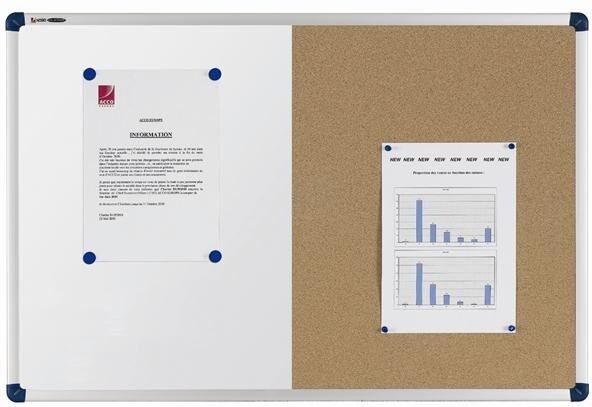 Nobo Classic Combi Blue Felt/Steel Noticeboard 1200x900mm